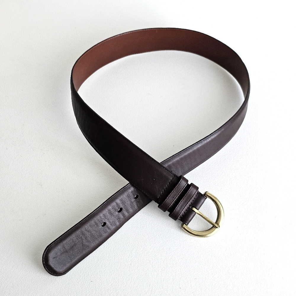 Coach Vintage Brown Leather Belt | Medium | Solid Brass Buckle | Handcrafted - Picture 5 of 16